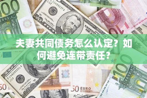 北京夫妻共同债务怎么认定？如何避免连带责任？