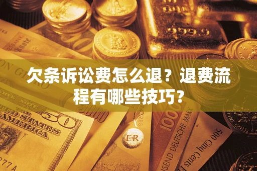北京欠条诉讼费怎么退？退费流程有哪些技巧？