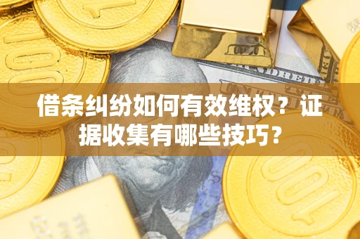 北京借条纠纷如何有效维权？证据收集有哪些技巧？