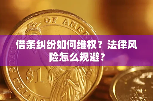 北京借条纠纷如何维权？法律风险怎么规避？